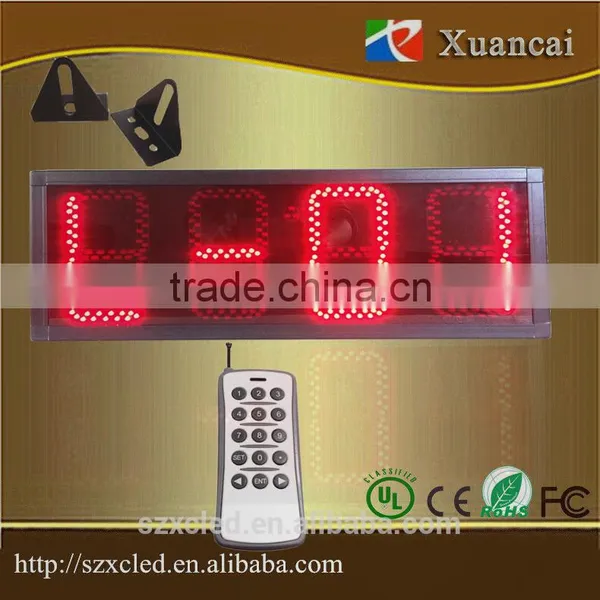 High Clear High Brightness 5'' Red LED Digital Timing Clock or Countdown Timer Brightness Adjustable photo-3