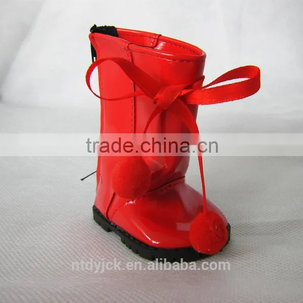 Red 18 Inch American Doll Shoes Boots Fashion Doll Shoes photo-5