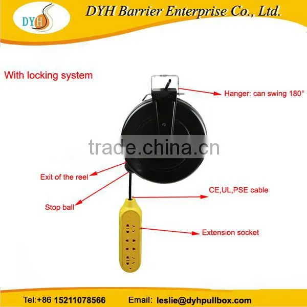 Industrial Retractable Power Reel With Extension Socket, Auto Cable Reel photo-3