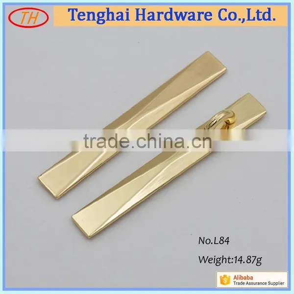 Tenghai Gold Metal Logo Metal Tag for Bag Accessories