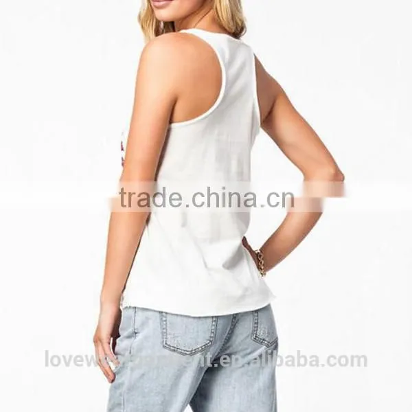 New Fashion Custom Pattern US Flag Womens Tank Top Wholesale photo-2