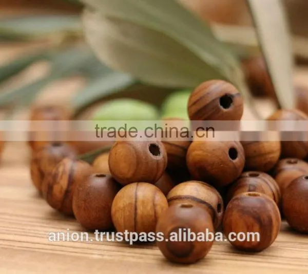 Olive Wood Round Beads 15mm photo-5
