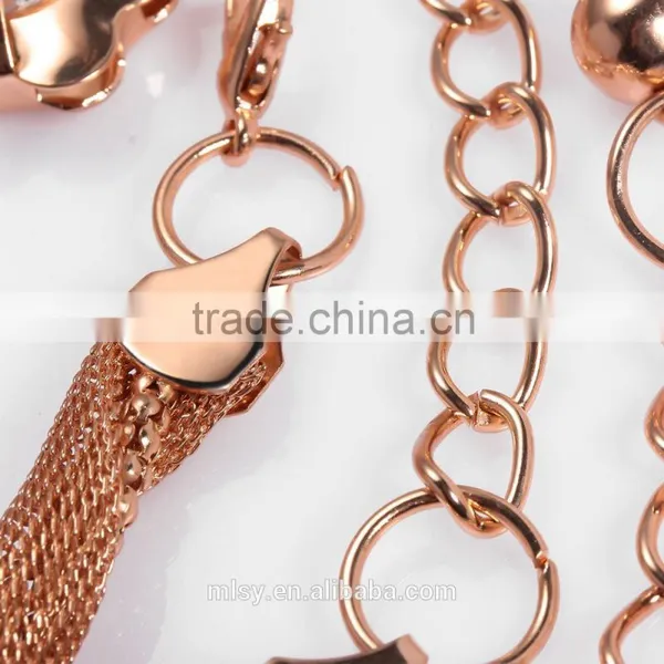 Fancy Gold Metal Chain Belt Models Brightness F1-80150 photo-4