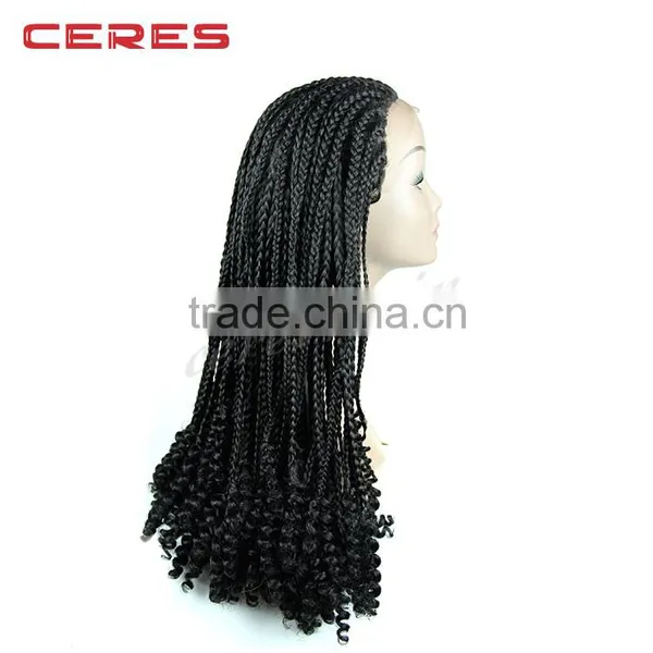 2016 Hottest Style 100% Japanese Fiber Lace Front Synthetic Wig, Kinky Marley Big Braid Wig photo-6