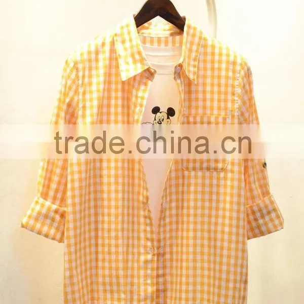 Ladies Plaid Casual Shirt photo-4