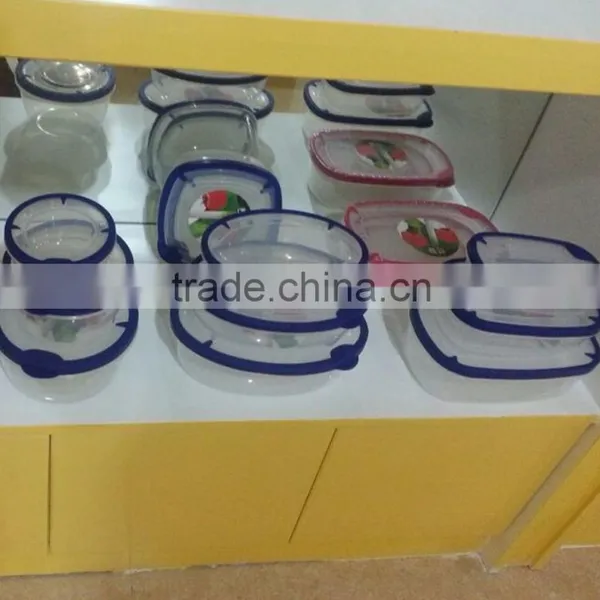 3pcs TPR Rectangle Rubbermaid Food Storage Container Set photo-3