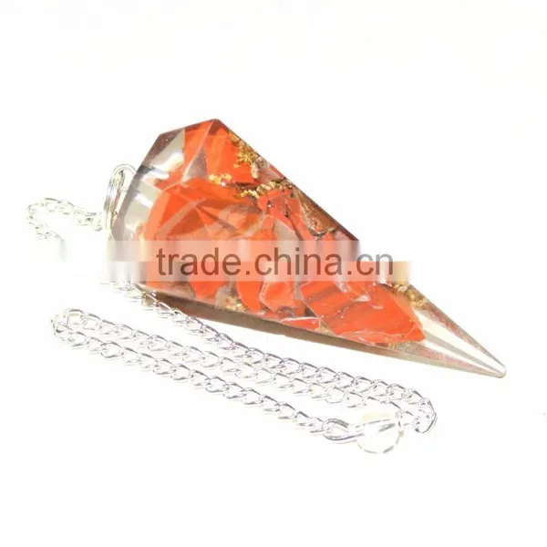 Wholesale Of Orgone Pendulum : ORGONE RED JASPER PENDULUM