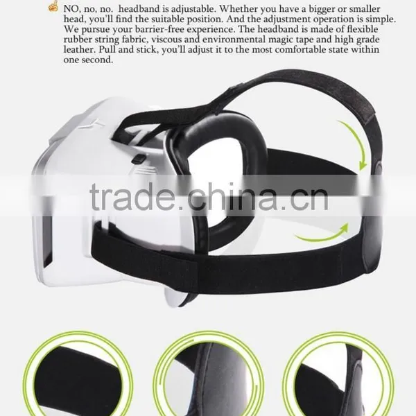 Free Sample!2015 Hot Selling Plastic VR Headset Good Price 3d Virtual Reality Headset Plastic 3d Glasses vr photo-4