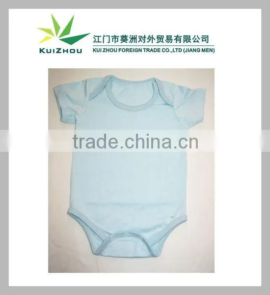 100% Cotton Short Sleeve Blank Baby Rompers Plain Baby Rompers photo-6