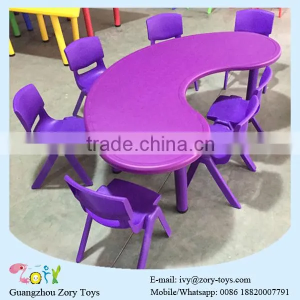half moon study table and chair