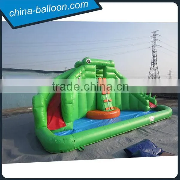 Green Inflatable Water Slide With Pool 7*4*3M Hot Sale photo-4