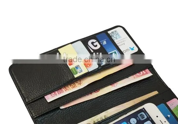 Genuine Leather Wallet Case for Mobile Phone,Cards and Money,Super Slim Design photo-5