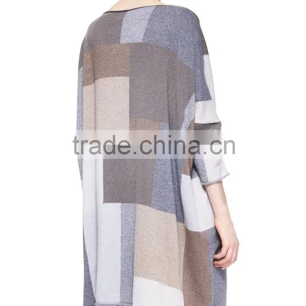 Warm and Soft Block Women Long Pullover photo-3