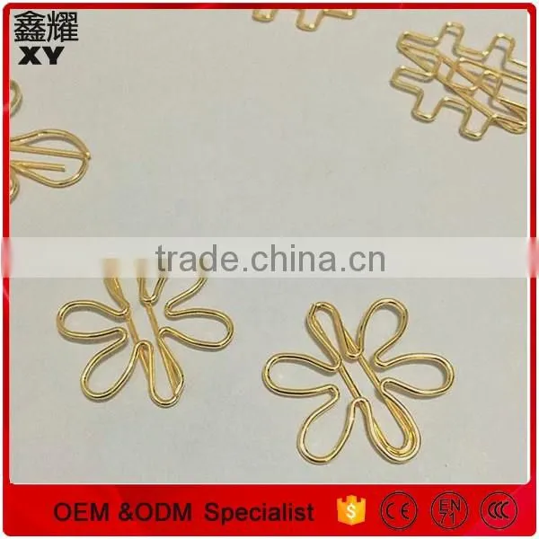 Golden Color Book Shape Paper Metal Clip for School photo-6