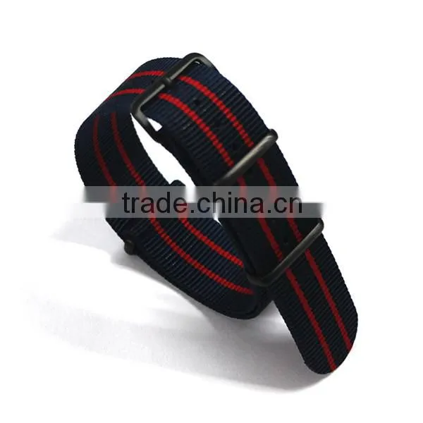 20mm Stripe 1 Piece Nato Strap Pvd Black Hardware photo-2