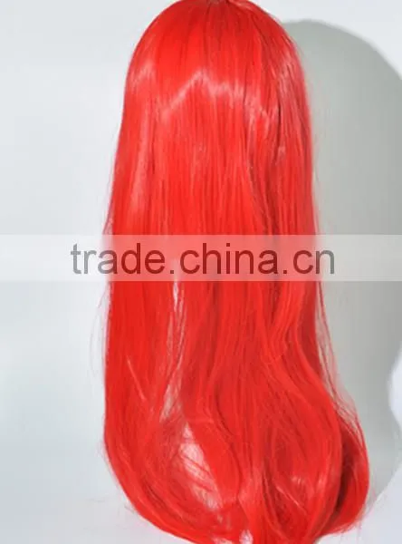 Red Long Straight Silk Wave Wig N327 photo-3