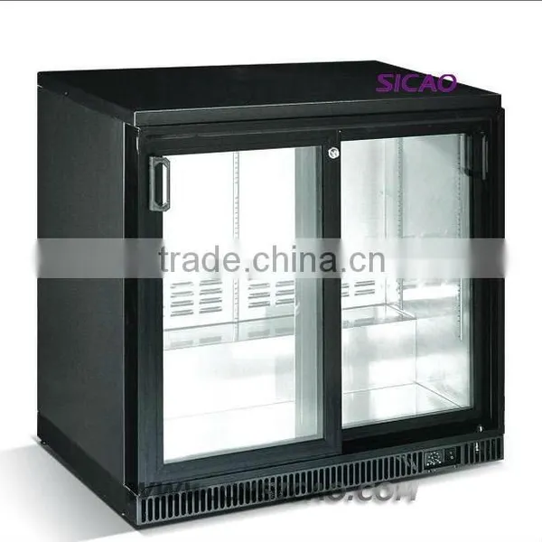 Supermarket Beverage Display Fridge With Three Sliding Glass Door 108L ~ 330L photo-4