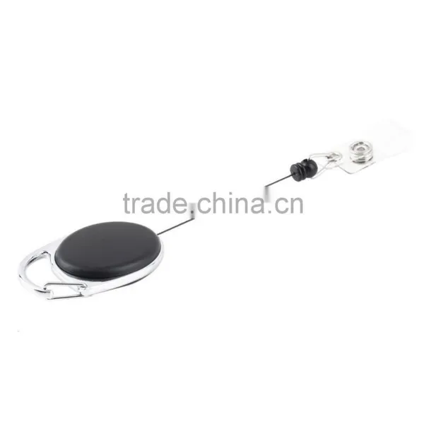 Retractable Reel Pull Key ID Card Badge Tag Clip Holder Carabiner Style