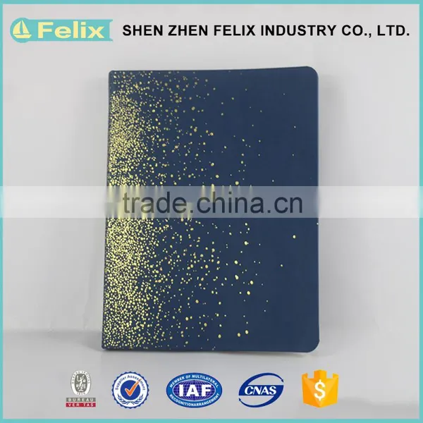 Foil Stamping Leather Journal Simple Design Diary Notebook