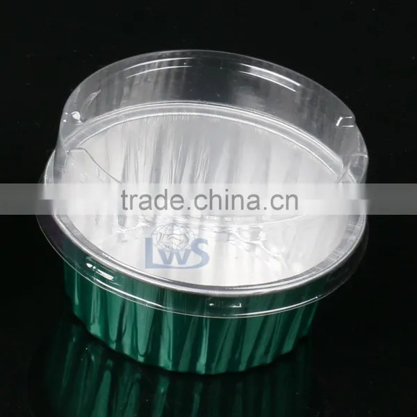 Colored High Quality Round Aluminum Foil Container With Lid Used for Pudding,yogurt, Cupcake photo-5