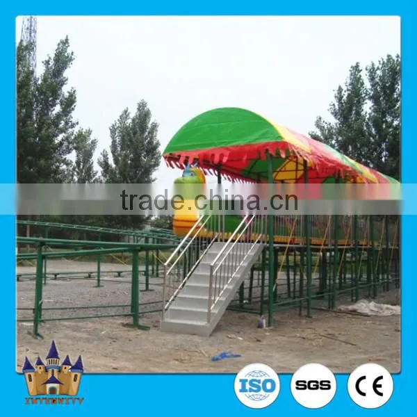 Kids Large Amusement Rides Mini Roller Coaster , Sliding Dragon / Green Worm Mini Roller Coaster Rides Hot Sale photo-2