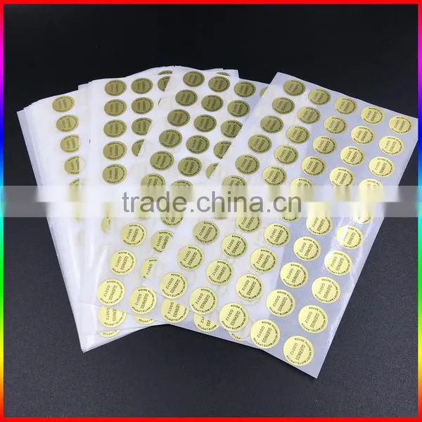 Fancy Logo Printed Adhesive Custom Gold Foil Sticker Label photo-3
