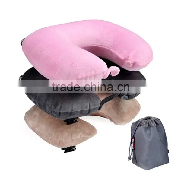 Promotional Inflatable Bolster Car and Bath Neck Pillow photo-2