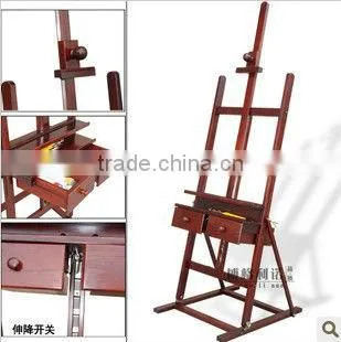 in Stock European Style Antique Wooden Easel Stand With Drawer photo-3