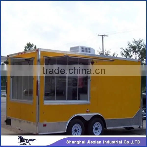 Spacious Galvanized Sheet JX-FS400B, Mobile Food Cart for Sale