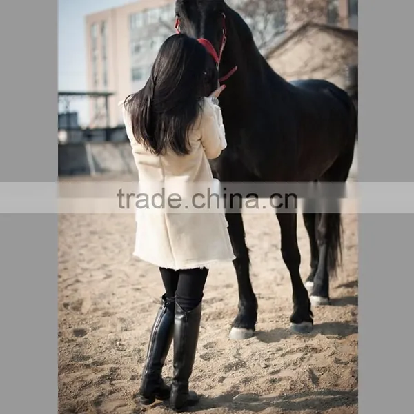 High Quality Women's Fashion Sheepskin Coat With Pockets photo-5