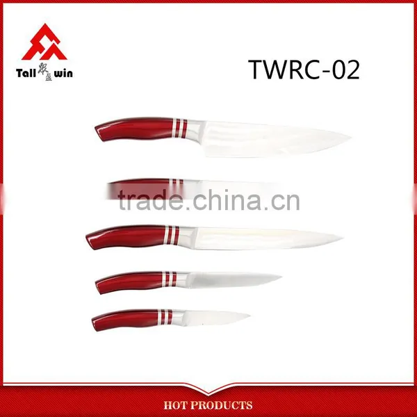 Stainless Steel Colorful Kitchen Knife Set With pp Block photo-2