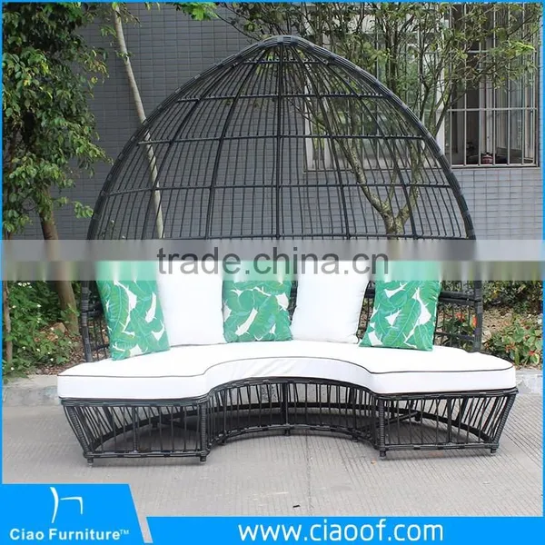 Best Selling Rattan Garden Daybed With Canopy photo-4