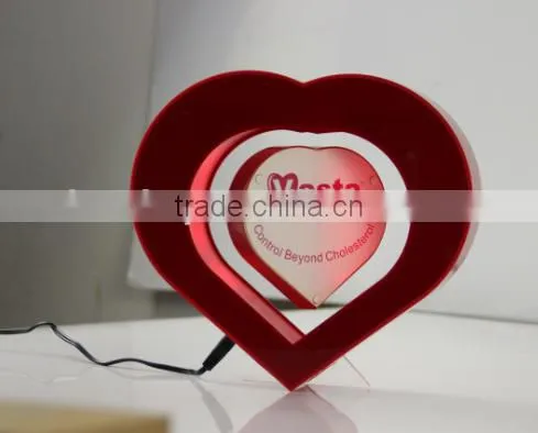 Maglev Rahmen With Heart Shape, Cool Magnetic Suspension Photo Frame With Heart Shape photo-5