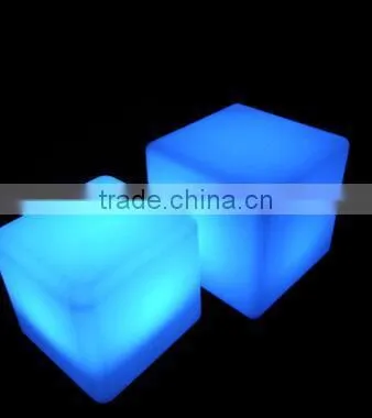 Led Light up Cube Coffee Table /bedside Illuminated PE Table With Led Light photo-3