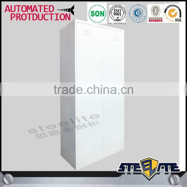 Africa White 2 Doors Steel Wardrobe Cabinet With Safe Lock photo-2