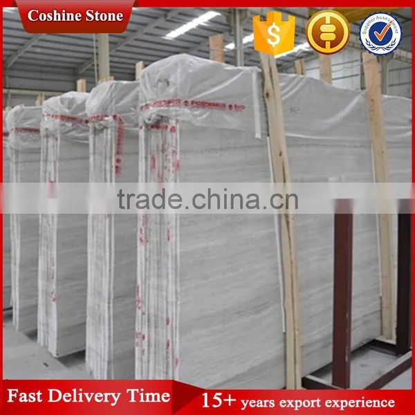 Chinese Light White Grey Wood Grain Marble photo-2