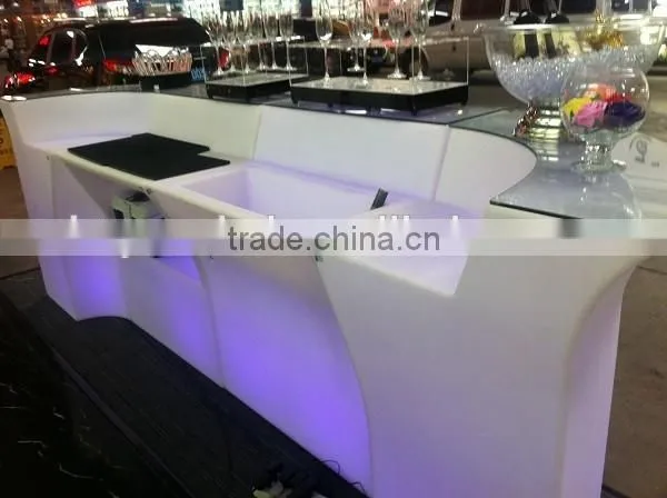 Plastic Illuminated Led Bar Counter for Hotel or Wine Bar Using photo-6
