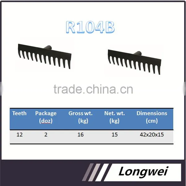 Garden Tools 12 Teeth Carbon Steel Rakes photo-2