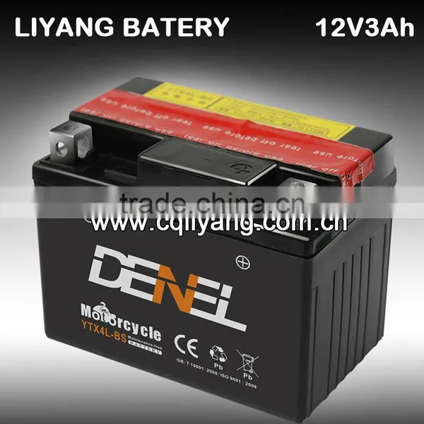 Germany Supplier Two Wheel Battery/yuasa Motorcycle Parts/ (12V 4AH)With Low Price/ Dry Battery photo-3