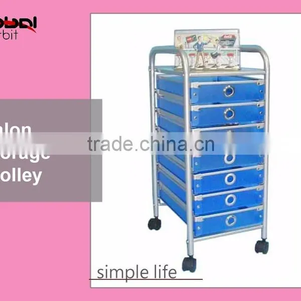 Easy To Move Plastic Drawer Organizer Mobile Office Storage Drawer Trolley Cart photo-5