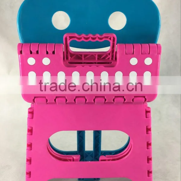 Factory Price Colorful Smile Face Kids Plastic Folding Chair photo-4