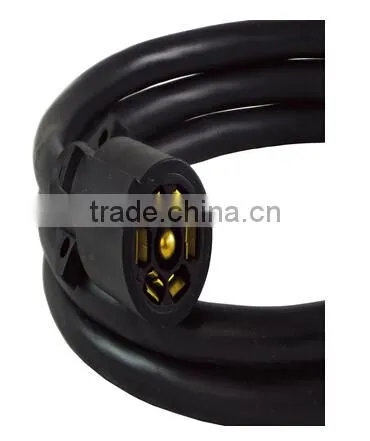 S10095 7 Way Plug Inline Black Trailer Cord Trailer Cable photo-4