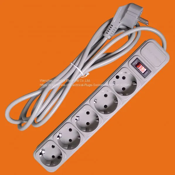 5 Ways Surge-Protect EU Extension Socket With Switch
