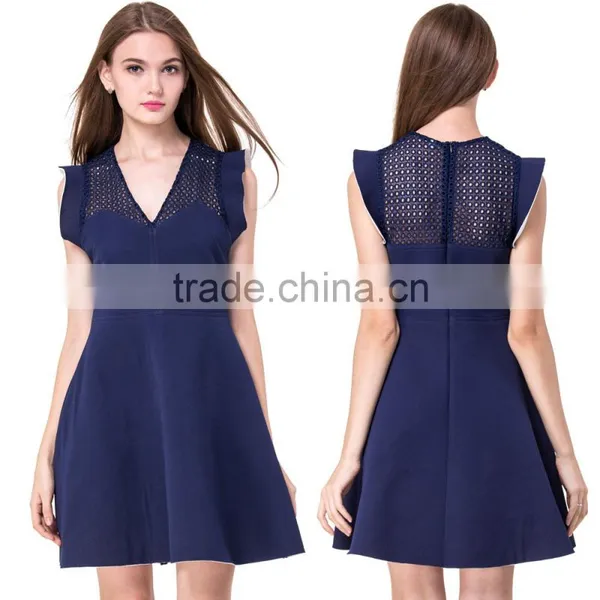 Free Sample 2017 Latest Sleeveless Summer Dress Plain Designs Photos photo-6