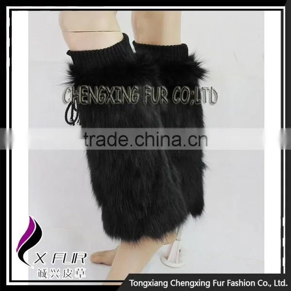 CX-A-17A Wholesale Women Winter Soft Boot Cuff Fox Fur Leg Warmers photo-4