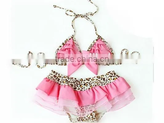 Fashion Little Girl's Bikini With Hat Wholesale photo-2