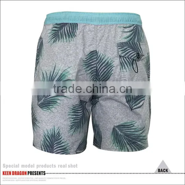 Leaf Print Swimming Wear Custom Logo Popular Mens Summer Shorts photo-5
