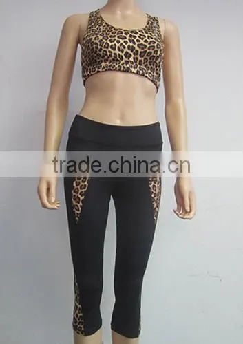 Cheap Wholesale Sexy Tiger Women Sports Wear Bra Yoga Suit photo-2