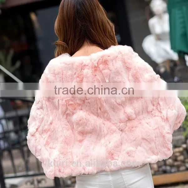Natural Real Rex Rabbit Fur Pure Color Coat Pullover Women Winter Natural Fur Coats Outerwear photo-6