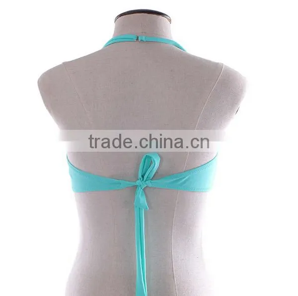 Hot Sale Summer Chevron Swim Ruffle Bandeau Top photo-6